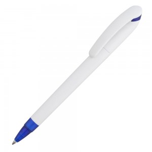 Ручка шариковая Beo Sport, белая с синим