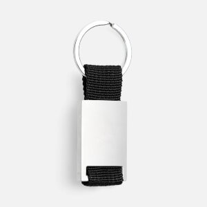 Брелок Inlet с тканевой вставкой, черный