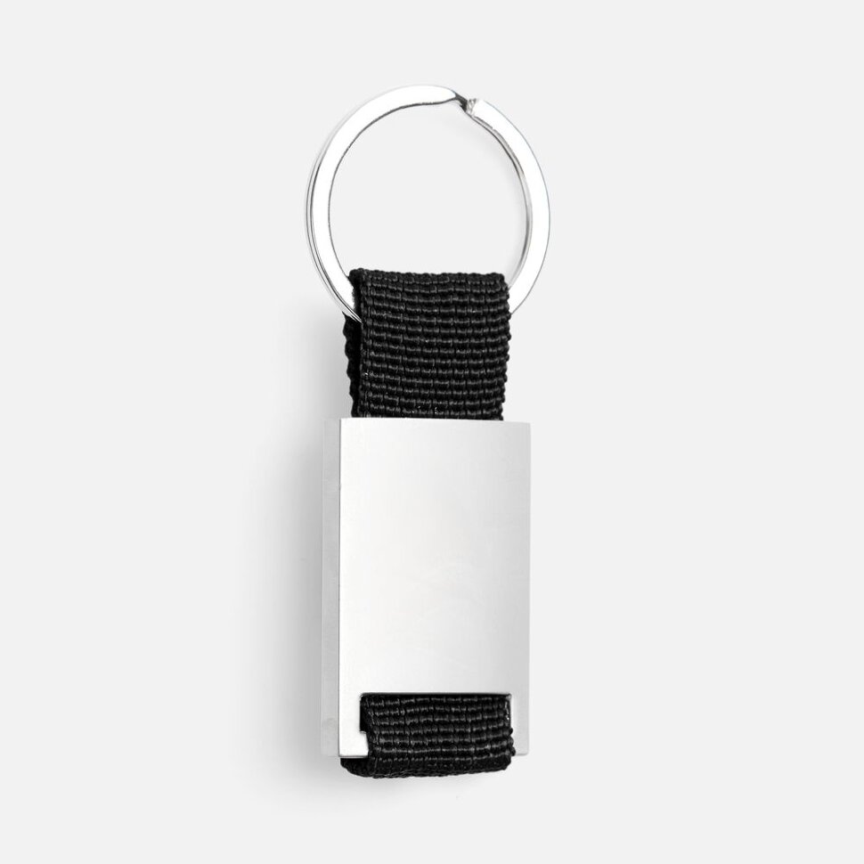 Брелок Inlet с тканевой вставкой, черный Брелок Inlet с тканевой вставкой, черный