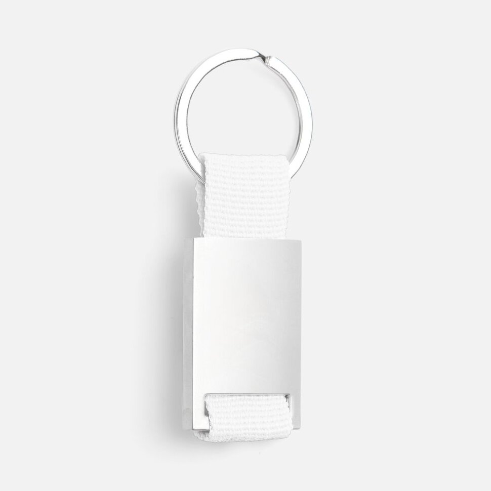 Брелок Inlet с тканевой вставкой, белый Брелок Inlet с тканевой вставкой, белый