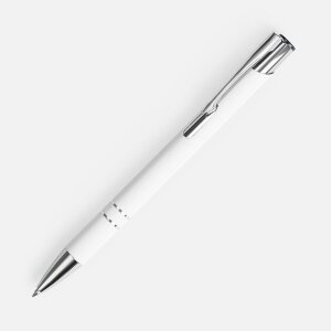 Ручка шариковая Keskus Soft Touch, белая
