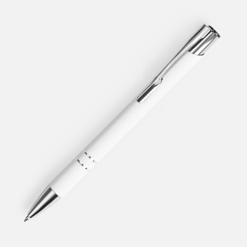 Ручка шариковая Keskus Soft Touch, белая