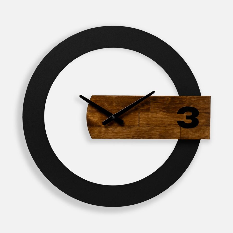 Часы TimeLord, черные с коричневым Часы TimeLord, черные с коричневым