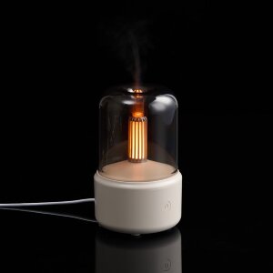 Увлажнитель-ароматизатор с подсветкой mistFlicker, молочно-белый Увлажнитель-ароматизатор с подсветкой mistFlicker, молочно-белый