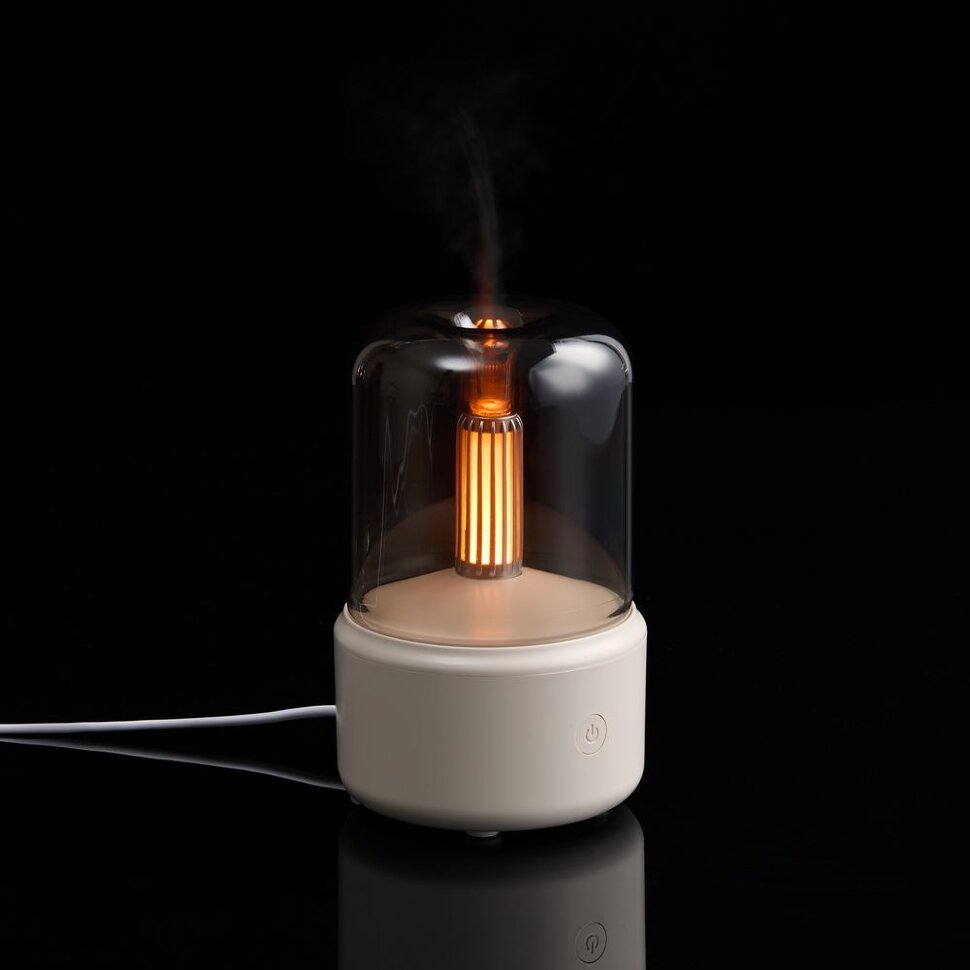 Увлажнитель-ароматизатор с подсветкой mistFlicker, молочно-белый Увлажнитель-ароматизатор с подсветкой mistFlicker, молочно-белый