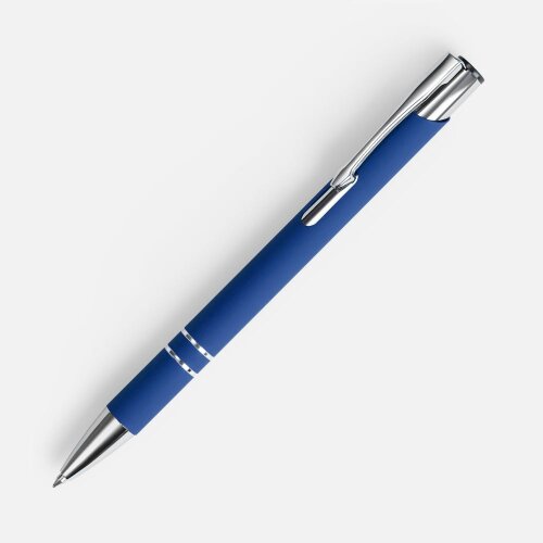 Ручка шариковая Keskus Soft Touch, ярко-синяя