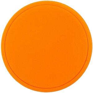 Лейбл из ПВХ Dzeta Round, L оранжевый неон