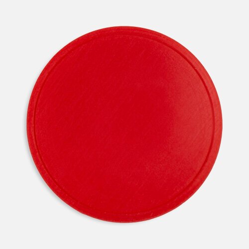 Лейбл из ПВХ Dzeta Round, L, красный