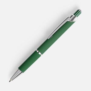 Ручка шариковая Chromos Soft Touch, зеленая