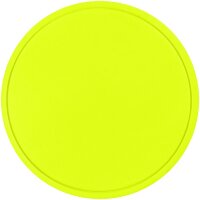 Лейбл из ПВХ Dzeta Round, L, желтый неон