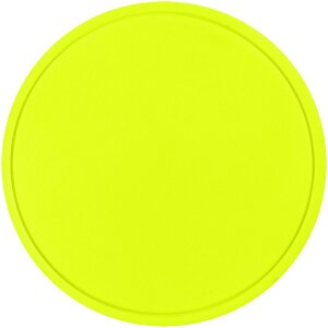 Лейбл из ПВХ Dzeta Round, L, желтый неон