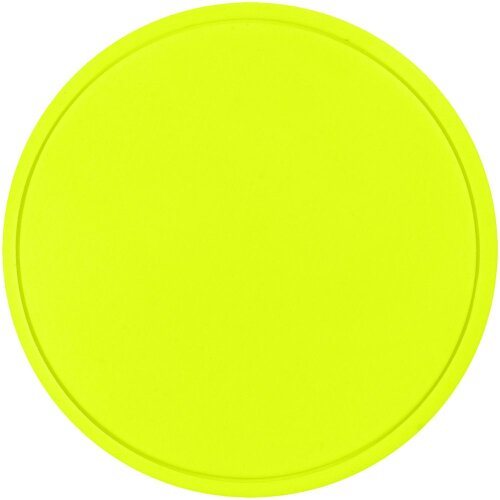 Лейбл из ПВХ Dzeta Round, L, желтый неон