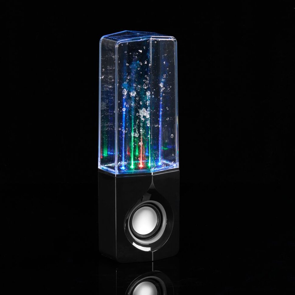 Bluetooth-колонка с поющим фонтаном Fuente, черная Bluetooth-колонка с поющим фонтаном Fuente, черная
