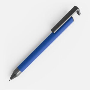 Ручка шариковая Standic с подставкой для телефона, синяя