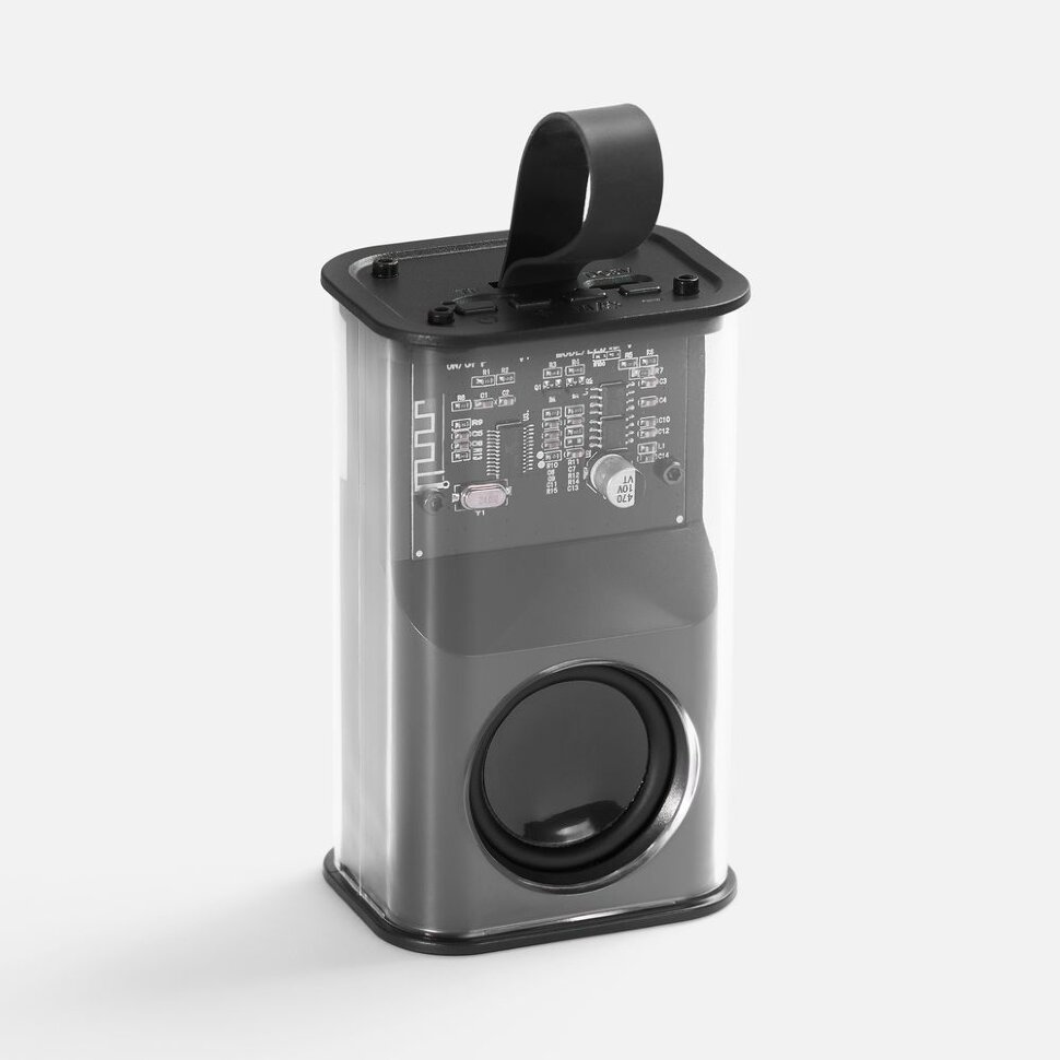 Bluetooth-колонка с подсветкой Groove, серая Bluetooth-колонка с подсветкой Groove, серая