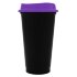 Стакан с крышкой Color Cap Black, черный с фиолетовым Стакан с крышкой Color Cap Black, черный с фиолетовым