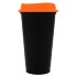 Стакан с крышкой Color Cap Black, черный с оранжевым Стакан с крышкой Color Cap Black, черный с оранжевым