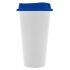 Стакан с крышкой Color Cap White, белый с синим Стакан с крышкой Color Cap White, белый с синим