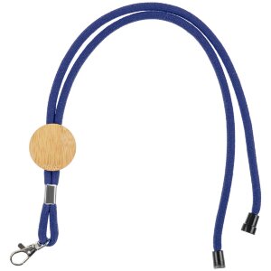 Шнурок для бейджа Tube Wood, синий