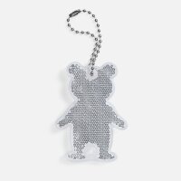 Пешеходный светоотражатель с цепочкой «Мишка», белый