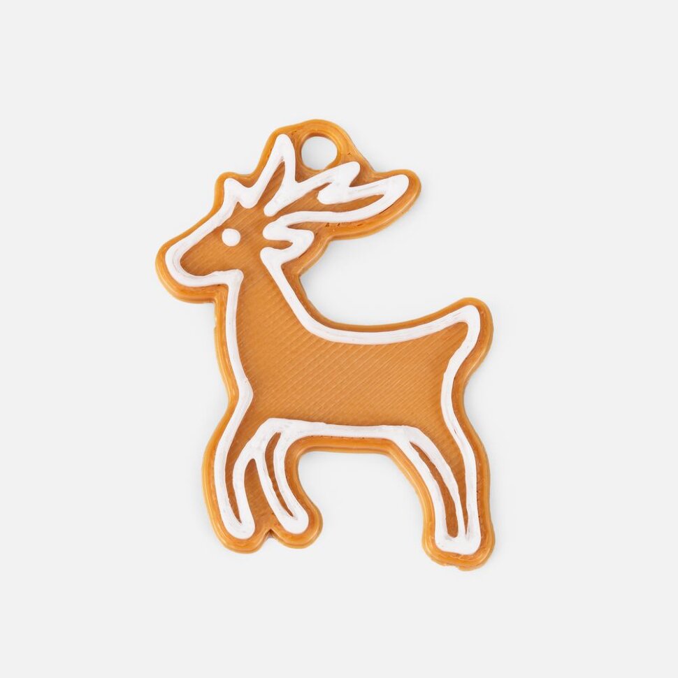 Мини-подвеска «Пряник», 3D-печать на заказ, олень Мини-подвеска «Пряник», 3D-печать на заказ, олень