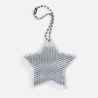 Пешеходный светоотражатель с цепочкой «Звезда», белый