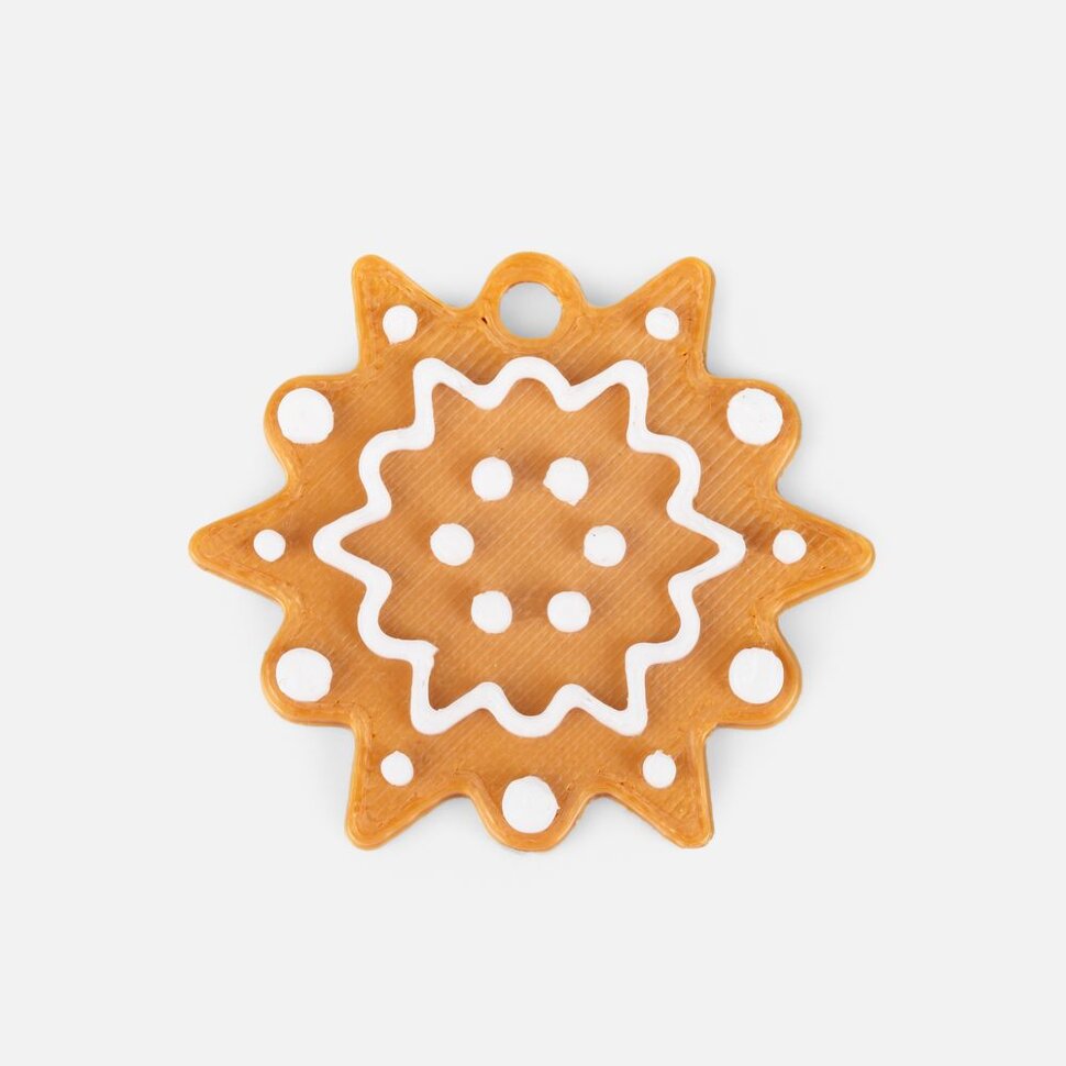 Мини-подвеска «Пряник», 3D-печать на заказ, снежинка Мини-подвеска «Пряник», 3D-печать на заказ, снежинка